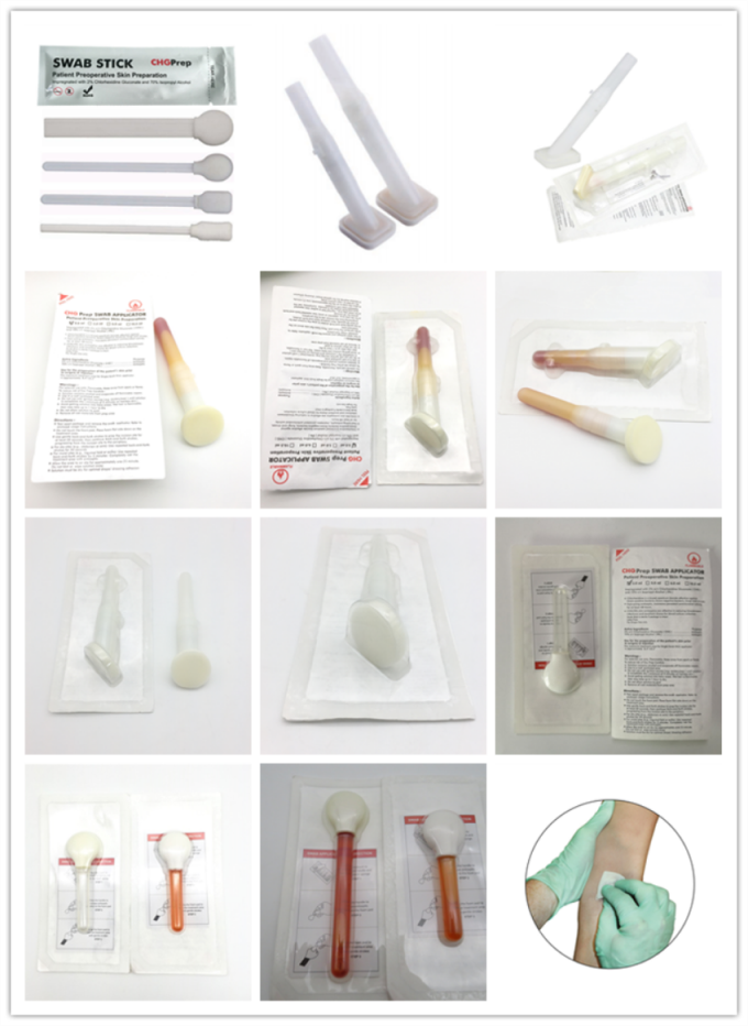 Chlorascrub Medical CHG Swabstick ETO Sterilization Foam Tipped Swabs