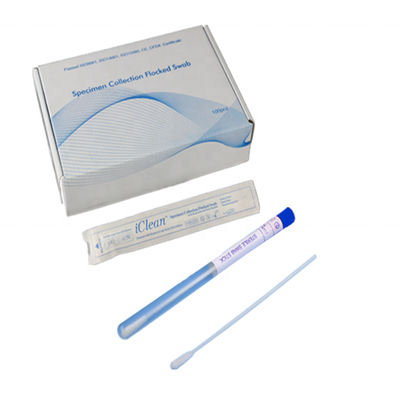 การขนส่ง Dna ตัวอย่างไม้กวาดที่ผ่านการฆ่าเชื้อ Flocked Swabs Swabs จมูกและลำคอ