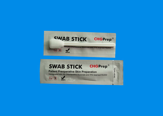 KC 70% IPA Alcohol และ 2% Chlorhexidine Gluconate Chg Swabsticks Foam Tip