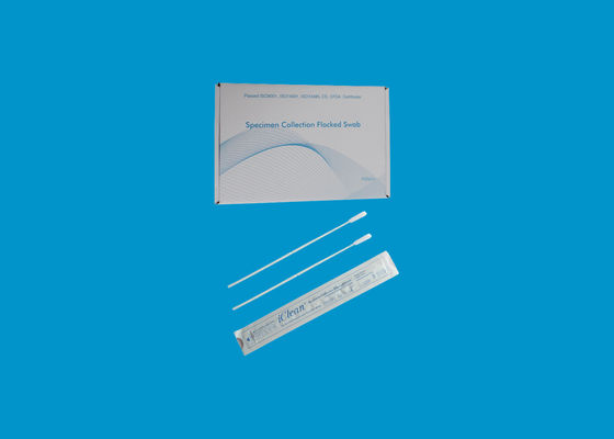 การขนส่ง Dna ตัวอย่างไม้กวาดที่ผ่านการฆ่าเชื้อ Flocked Swabs Swabs จมูกและลำคอ