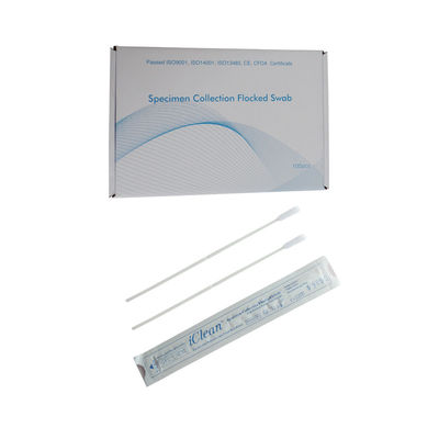 เส้นใยไนล่อนแบบใช้แล้วทิ้งสำหรับการทดสอบ Klb / การสุ่มตัวอย่าง Iclean Swabs