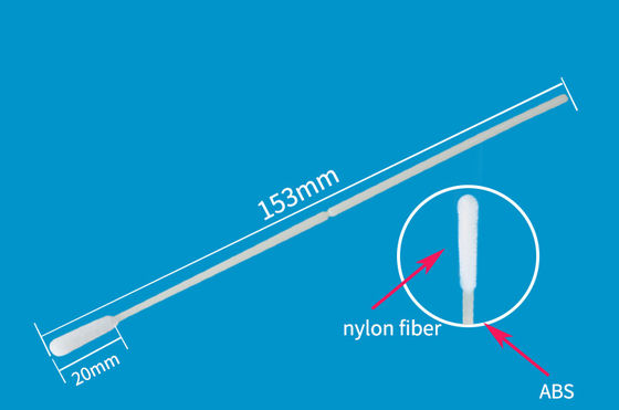 Nasopharyngeal Buccal Nasal Oral Cell รวบรวม Nylon Flocked Tip Flu Lab Swabs