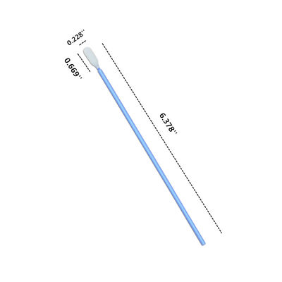 CM-PS761M ด้ามยาวคลีนรูม Swabs Double Layer ไมโครไฟเบอร์ Disposable Swab Sticks