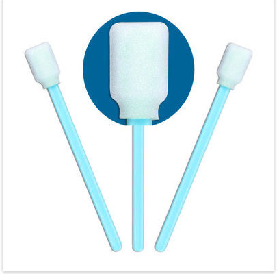 Lint Free Polyurethane Foam ปลายแบนฟองน้ำ Cleanroom Swabs CM-FS707