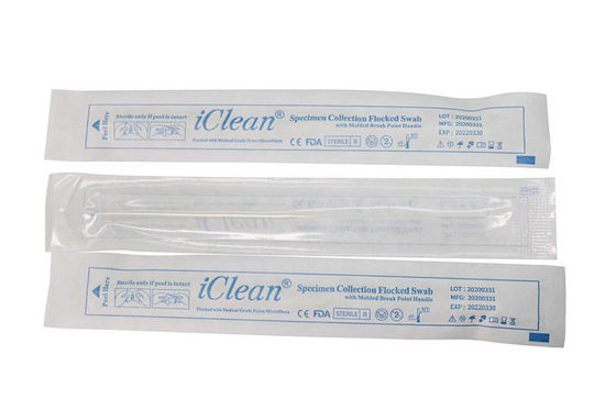 การเก็บตัวอย่างดีเอ็นเอ Rapid Test Nasal Swab Dracon Swabs CM-FS919