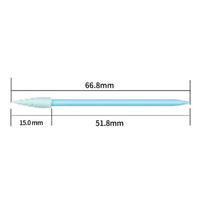 CM FS751 โฟมทิปคลีนรูม Swabs Lint Free Pointed Spiral Head Foam