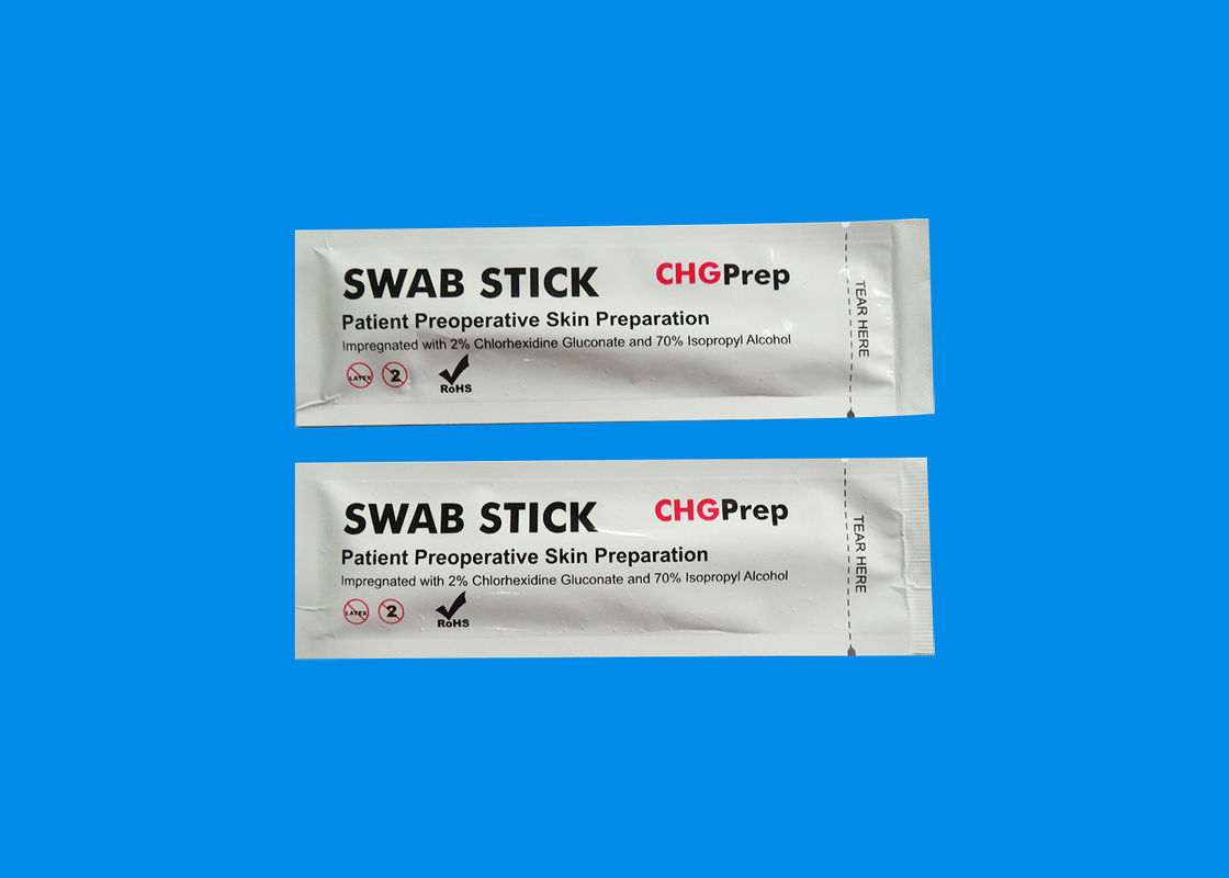 การผ่าตัด CHG Chlorhexidine Swabs ในช่องปาก Stick Sterile Foam Alcohol Prep Swabs Disposable