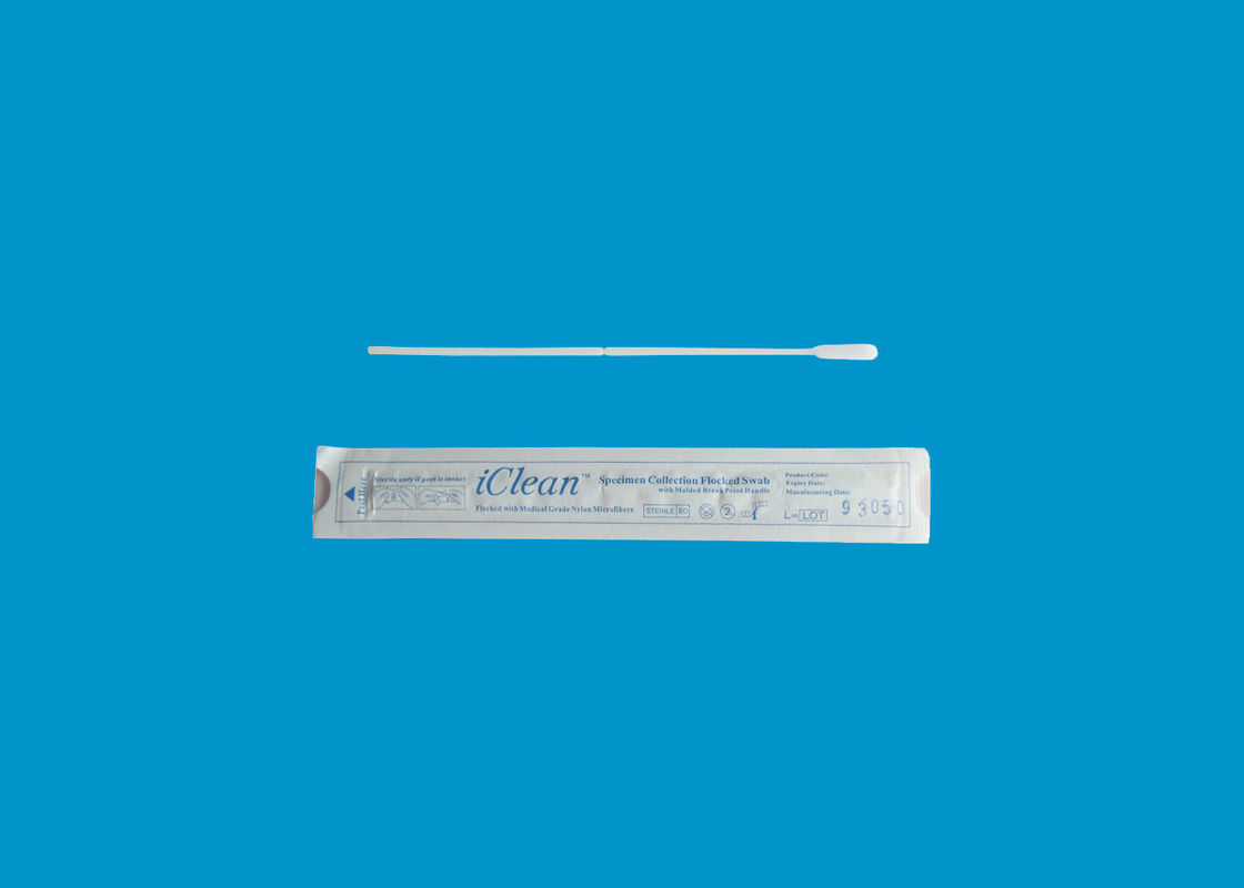 ไนล่อนทางการแพทย์ Flocked Saliva Nose Throat Swab Test Female Stuart Medium Transport