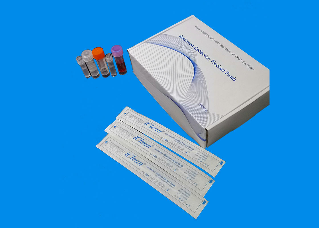 ผ้าเช็ดล้างใยไนล่อนแบบใช้แล้วทิ้งสำหรับการเก็บตัวอย่าง DNA Viral Transport Swab